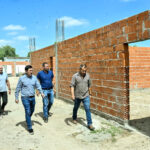 Nardini visitó la obra del nuevo edificio de la EES Nº 2 de Grand Bourg